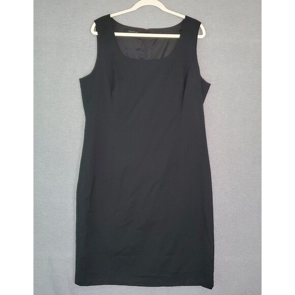 Lafayette 148 New York Women's Sleeveless Black Scoop Neck Dress - Picture 1 of 3